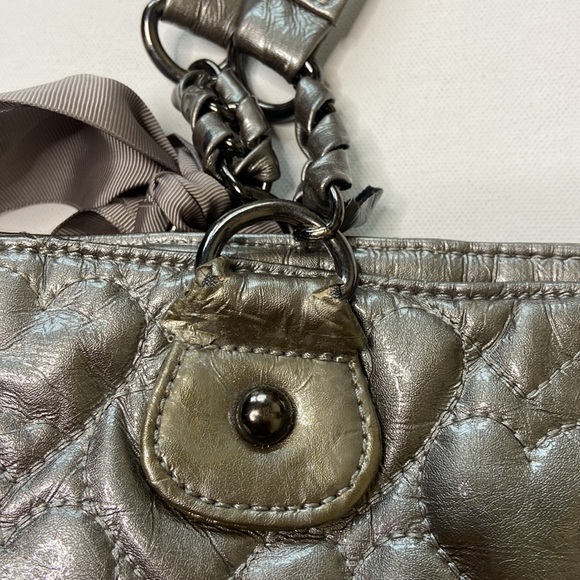 ON HOLD! 💖 Betsy Johnson Silver Heart Tote - Picture 5 of 13